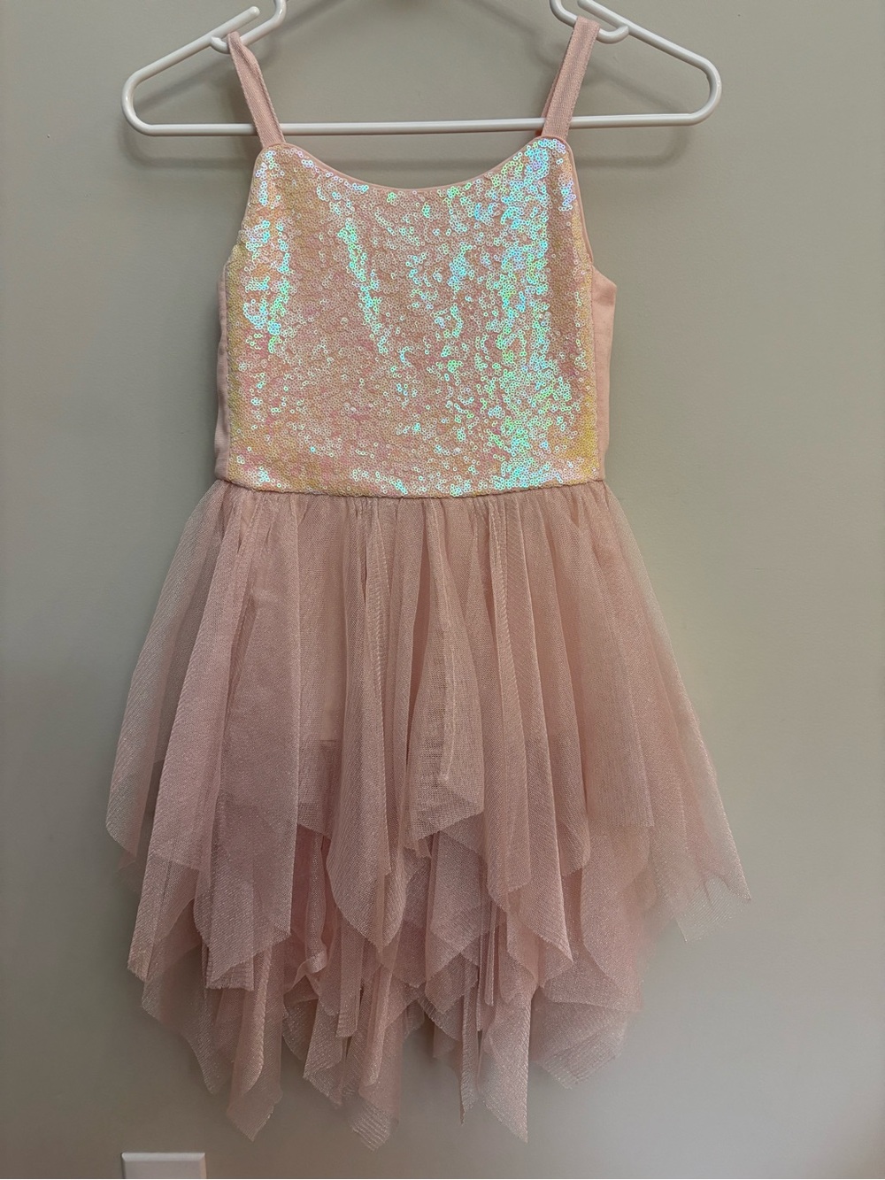 Cat & Jack Sequin Fairy Hem Dress - Iridescent Pink - Girls M (8/10) - Picture 2 of 5